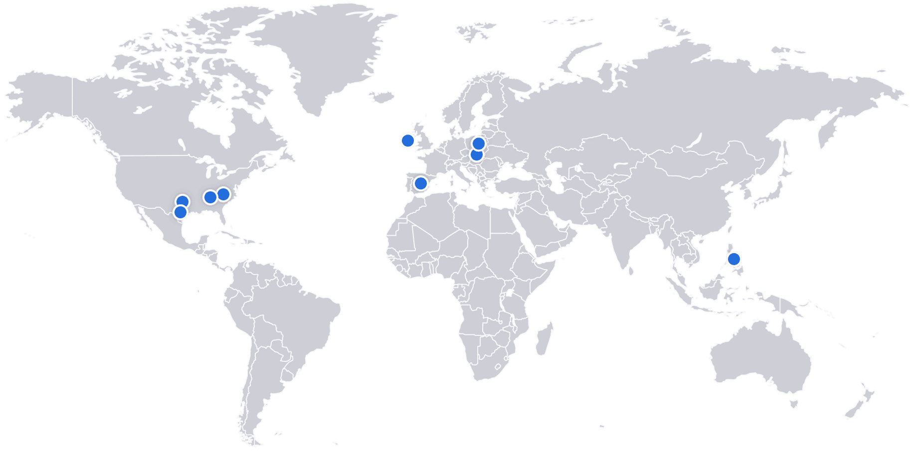 Where we work map